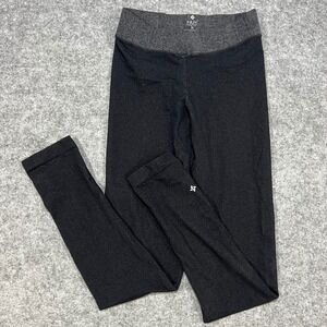 NUX Women's Dark Gray Heathered Leggings Activewear Athleisure Pants Size L